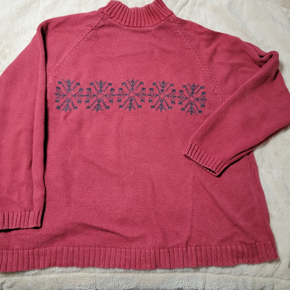 American Outpost Chunky Knit snowflake sweater, XL
